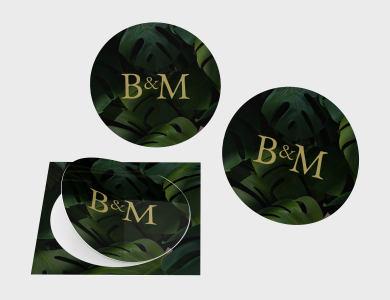 Adesivo personalizado para casamento - Gráfica G10