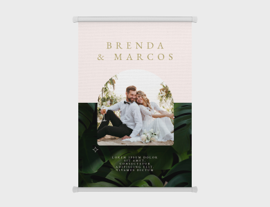 Banner personalizado para casamento - Gráfica G10