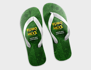 Chinelos personalizado para Copa do Mundo - Gráfica G10