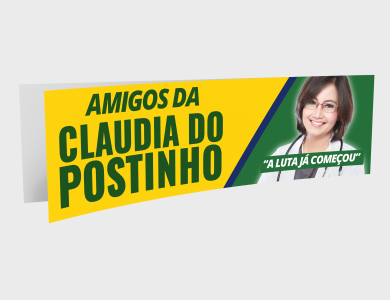 Adesivo de Para-choque personalizado para campanha eleitoral - Gráfica G10