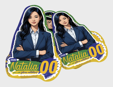 Postal e Mascote personalizado para campanha eleitoral - Gráfica G10
