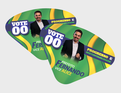 Ventarola personalizado para campanha eleitoral - Gráfica G10