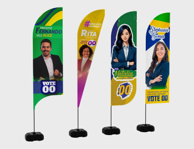 Wind Banner personalizado para campanha eleitoral - Gráfica G10