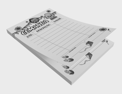 Comanda personalizado para festa junina - Gráfica G10