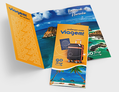 Materiais gráficos para Agência de Viagem - Gráfica G10