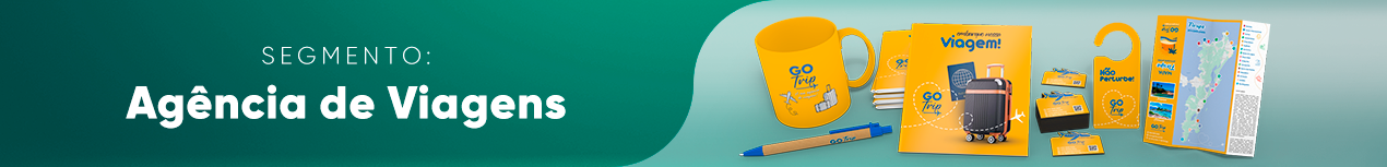 Mini Banner personalizado para agência de viagem - Gráfica G10