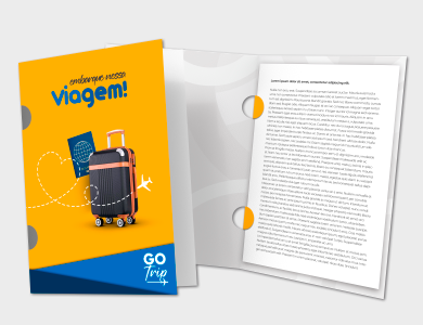 Pasta personalizado para agência de viagem - Gráfica G10