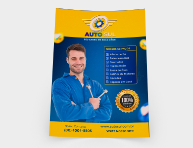 Cartaz personalizado para o setor automotivo - Gráfica G10