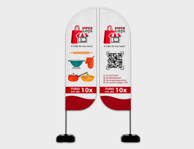 Wind Banner personalizado para lojas e varejo - Gráfica G10